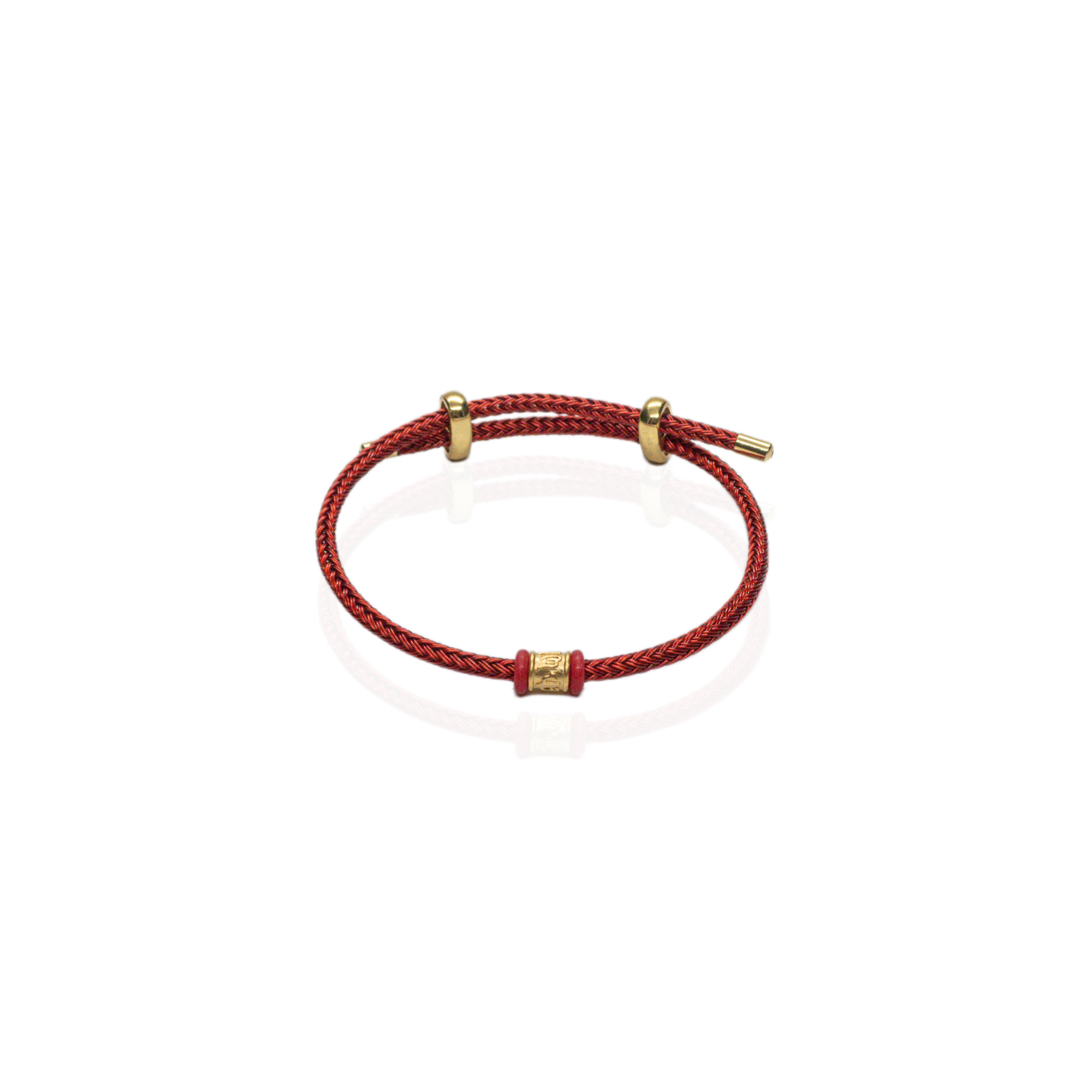 24K Gold Piyao Leather Bracelet