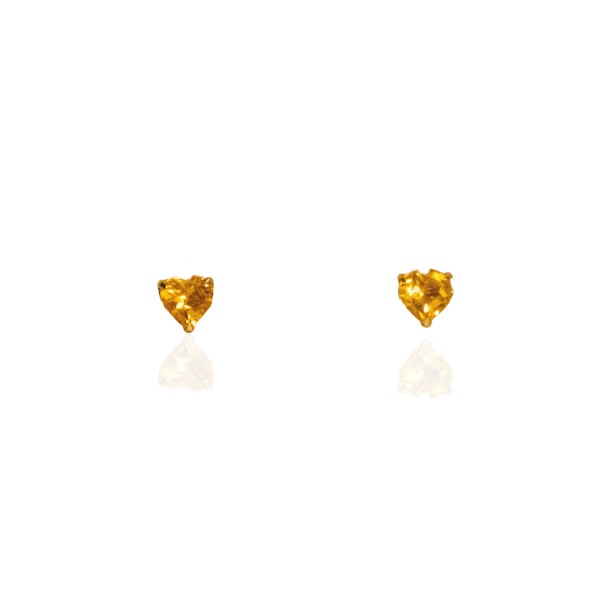18K Gold Citrine Earrings