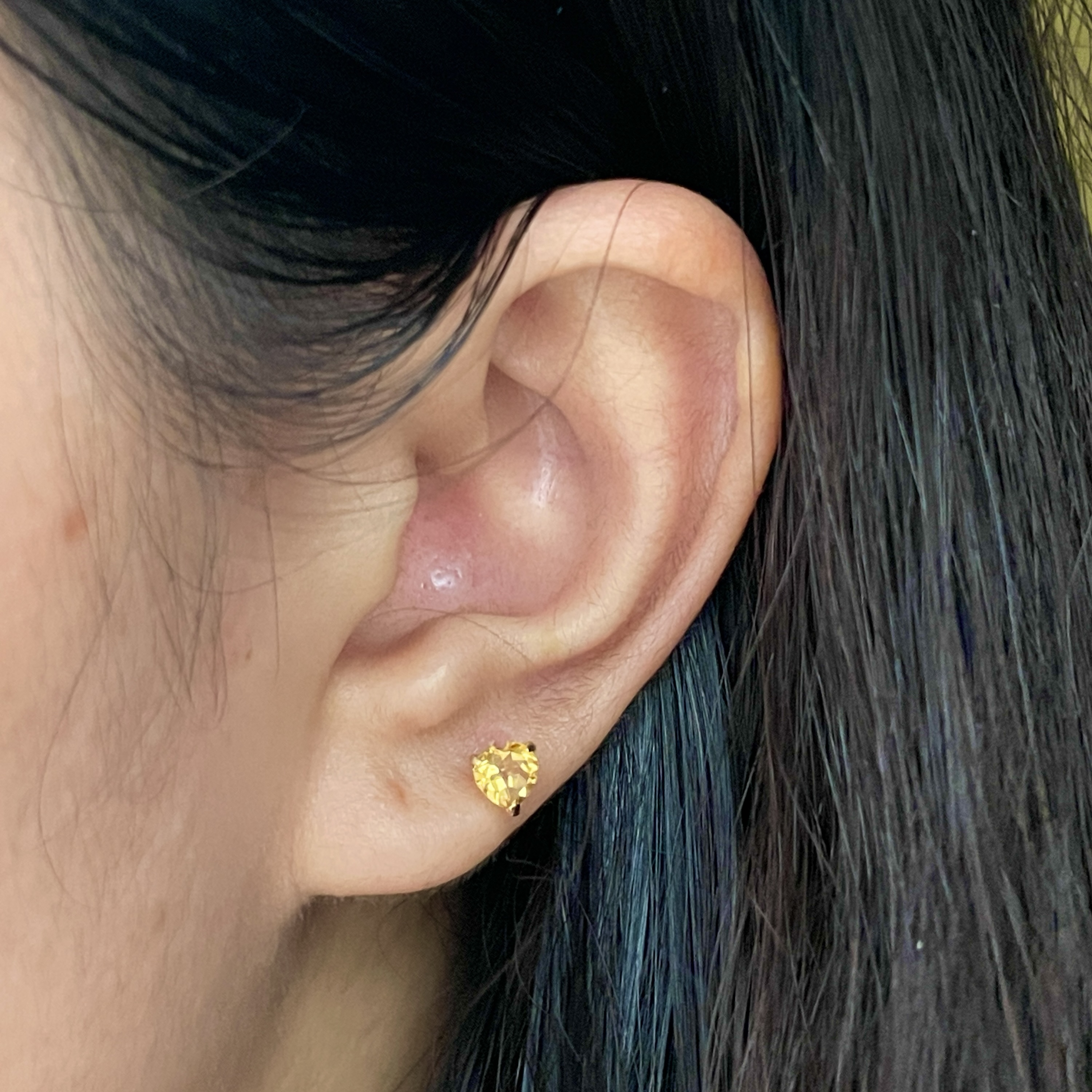 18K Gold Citrine Earrings